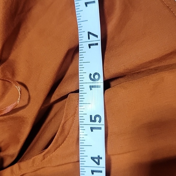 Express Size XS Burnt Orange/Rusty Brown Off Shoulder Ruffle Blouse, NEW w/Tag - Picture 10 of 12